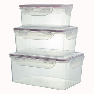 3 Bento <b>Box</b> Set BPA Free 54oz 34oz 17oz Capacity Clear <b>Plastic</b> <b>Food</b> Containers for Meal Leftovers <b>Storage</b> Airtight Lids BPA Free - Product Image 1