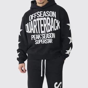 Survêtement pour hommes avec logo personnalisé 100% coton épais imprimé bouffant ourlet brut d'hiver Survêtement Plus Size Options - Product Image 6