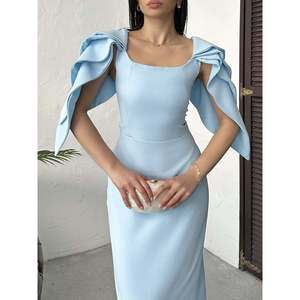 Vestido Maxi Blanco Elegante para Mujer missJANELL, Mezcla de Poliéster y Elastano Doble Atlas, Cómodo y Estiloso para Uso Casual o de Fiesta - Product Image 3
