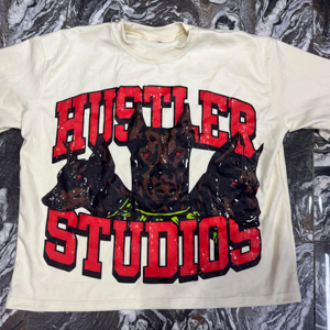 Vente en gros 100% coton Double Jersey 300 GSM T-shirt personnalisé taille unisexe motif solide sérigraphie hommes T-Shirts - Product Image 1