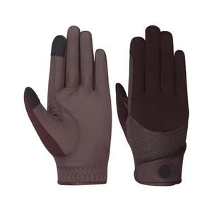 Guantes de montar a caballo de cuero Pu con logotipo personalizado de calidad Premium para hombres y mujeres Guantes de montar antideslizantes deportivos de alta calidad - Product Image 2