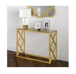 Table console en métal d'inspiration vintage avec des finitions anciennes et un savoir-faire haut de gamme pour une entrée unique et élégante - Product Image 6