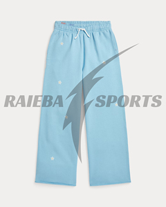 2025 tendance haute qualité écologique Baggy respirant femmes coton pantalons de survêtement personnalisé imprimé été Joggers dentelle peinte - Product Image 3