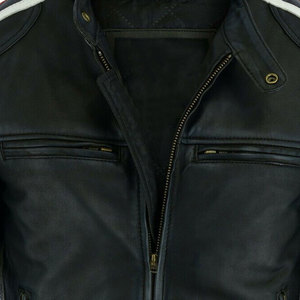 Veste de moto en cuir personnalisée pour hommes, respirante, haute qualité, couleurs et designs personnalisés, service OEM - Product Image 5