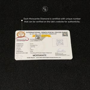 Diamant Moissanite Certifié D VVS1 en taille princesse, produit en vrac - Product Image 5