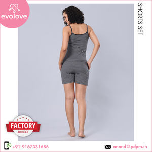 High Quality 2-Piece <b>Slip</b> <b>Shorts</b> Set for Ladies Cute Home Style Rod Ne Sleepwear and Lounge Wear on Sale for Spring Summer - Product Image 6