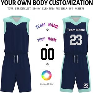 Conjunto de Uniforme de Baloncesto Unisex Personalizado, Diseño de Jersey Americano Único, Logotipo Impreso Personalizado, Tallas XS a Plus, Transpirable - Product Image 3