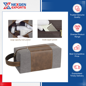 กระเป๋าเครื่องสำอางมีซิปขนาดใหญ่เป็นมิตรกับสิ่งแวดล้อม - Product Image 3