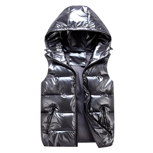 Chaleco acolchado grueso de Material sólido más vendido para hombres, chalecos acolchados sin mangas de invierno transpirables de fabricación profesional para hombres - Product Image 4
