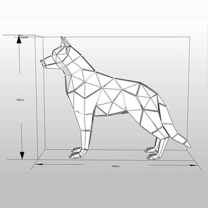 Décor de jardin extérieur Ornement de pelouse Résine <span class=keywords><strong>Berger</strong></span> allemand Chiot Chien Statue Taille réelle Sculpture de chien alsacien à vendre - Product Image 2