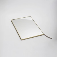 Miroir de table décoratif moderne avec cadre en laiton pour la coiffure et le maquillage des femmes, miroir de luxe doré