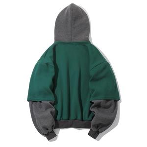 Sweat-shirt surdimensionné en polaire d'hiver 500 g/m², logo personnalisé, épaules tombantes, sweats à capuche lourds coupe-vent unisexes pour hommes et femmes - Product Image 6