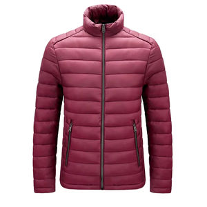 OEM venta al por mayor personalizado multicolor liso chaqueta acolchada Slim Fit High Street acolchado abrigo de invierno cremallera bolsillos Stand Collar chaqueta - Product Image 1