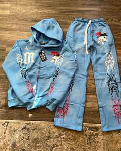 OEM personalizado hombre de alta calidad 100% para hombre de gran tamaño Zip Up Chándal 65% algodón 35% poliéster (Polar) 280 a 300 GSM - Product Image 1