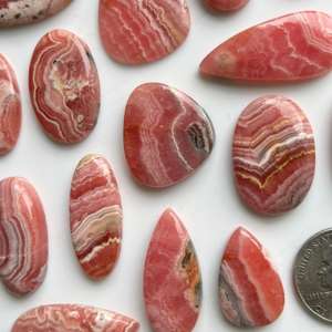 Piedra preciosa suelta de Rodocrosita Rosa natural de Rajasthan India cabujón cortado Grado Superior para la fabricación de joyas - Product Image 2