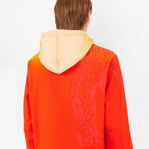 Streetwear abstrait décontracté personnalisé OEM sur tout le coucher du soleil imprimé dégradé Design Jersey polaire coton à capuche pour - Product Image 3