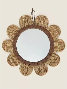 Cadre de miroir moderne en jonc de mer au design de luxe Décoration murale personnalisable de haute qualité Vente en gros Vietnam pour salle de bain Décoration intérieure - Product Image 5