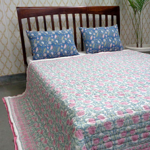 Latest Stylished Custom <b>Blanket</b> Indian Manufacturer Hand Block Printed Soft Cotton Voile Dohar Queen Size for Bulk Supply - Product Image 3
