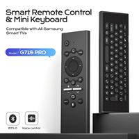 2025 terbaru G71S PRO lampu latar suara giroskop nirkabel tetikus udara Keyboard Mini bahasa Inggris BT pengendali jarak jauh pintar untuk TV Samsung