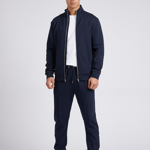 Nouveaux pantalons pour hommes 2 pièces ensembles hommes décontracté Streetwear survêtements vierges col zippé survêtement à manches longues ensemble pour hommes - Product Image 2