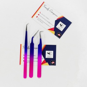 Pinzas para Pestañas con Logotipo Personalizado, Agarre de Diamante Suave, Suministros de Belleza, Marca Privada, Pinzas para Extensión de Pestañas, Cosméticos de Acero Inoxidable - Product Image 2