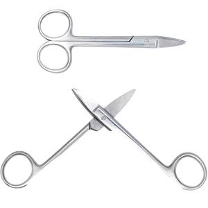 Tijeras Quirúrgicas Dentales, Punta Recta y Curva, Mango Chapado en Oro, Acero Inoxidable, Agarre Ergonómico Manual, para Laboratorio Dental - Product Image 1