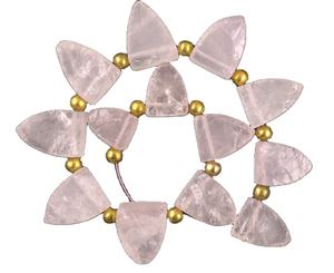 พลอยควอตซ์กุหลาบธรรมชาติ13ชิ้น,ทำด้วยมือรูปทรงมาร์คีส์กึ่งหยาบไม่ผ่านการอบผิว - Product Image 1