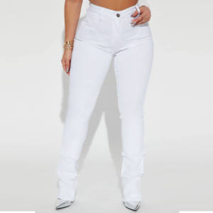 Pantalon cargo en jean taille basse personnalisé pour femme 2026 – Coton respirant, écologique, séchage rapide, grandes tailles, idéal été – Personnalisation - Product Image 3