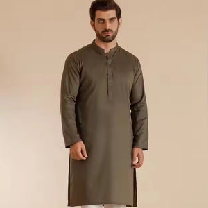 Shalwar Kameez ethnique modeste pour hommes, en coton, confortable, avec coutures soignées, tenue traditionnelle en tissu de qualité supérieure, vente en gros - Product Image 1