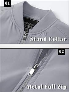 Chaqueta Bomber Cortavientos para Hombre, Ropa Masculina, Estilo Casual Urbano, Chaqueta de Piloto de Béisbol - Product Image 4