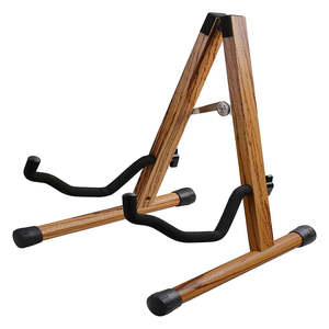 Support de guitare en bois à 5 brins, type A, avec bras en mousse souple et patins en caoutchouc pour guitare acoustique, électrique, basse et ukulélé - Product Image 1