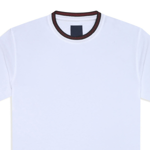 Camiseta básica de punto de algodón 100% personalizable ecológico Casual Logo transpirable blanco liso cuello redondo alta calidad sólido - Product Image 2
