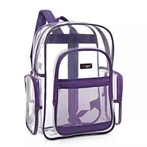 Clear <b>Backpack</b> Wholesale <b>School</b> <b>Backpack</b> for Custom Logo Clear Plastic <b>Backpack</b> Made in Vietnam - Product Image 1
