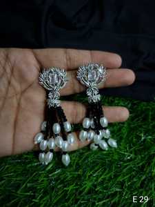 CONJUNTO DE PENDIENTES ESTILO CLÁSICO DE DIAMANTE AMERICANO PARA BODAS CONJUNTO DE PENDIENTES ESTILO CLÁSICO DE MODA PARA MUJER Y NIÑA - Product Image 2