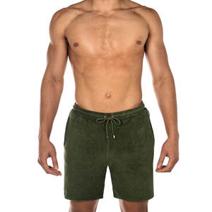Short éponge en coton pour hommes de haute qualité pantalon de survêtement à motif solide à la mode avec coupe décontractée pour les vêtements de plein air de salon de gymnastique - Product Image 3