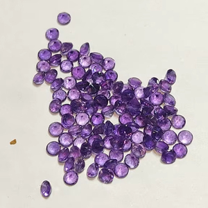 พลอยอเมทิสต์สีม่วงธรรมชาติอัญมณีหลวม3มม. กลมเจียระไนแบบงดงาม - Product Image 4
