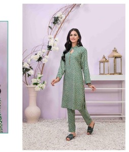 Haute qualité respirant lin soie Salwar Kameez robe dames confortable Style pakistanais vêtements droite Silhouette imprimer - Product Image 3