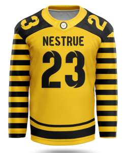 Mayorista Sublimación Personalizada Hockey Sobre Hielo Jersey Equipo Uniforme Manga Larga Tela Transpirable Nombre Personalizado Número Hockey Jersey - Product Image 2