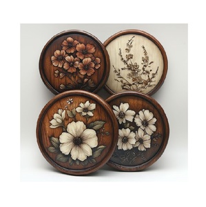 Dessous de verre ronds carrés en résine époxy avec support, jeu de sous-verres en pierre au design personnalisé, qualité supérieure, les plus vendues - Product Image 1