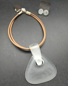 สร้อยคอลูกปัดทำด้วยมือขนาดใหญ่สำหรับผู้หญิงปรับแต่งได้ใหม่พร้อมจี้ห้อยขนาดใหญ่ทำจากเรซิ่นเครื่องประดับสร้อยข้อมือเครื่องประดับแบบหนา - Product Image 1