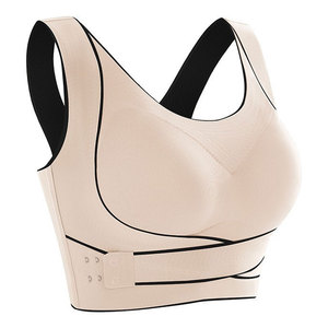 Sujetador deportivo de alta sujeción para mujer, talla grande, con espalda cruzada y hebilla lateral, logotipo, color y tela personalizables, hecho en Pakistán. - Product Image 1