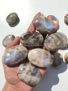 Piedra solar natural de alta calidad, piedra lunar, piedra de Palma, artesanías de piedra semipreciosa para Reiki, meditación curativa, recuerdos de Feng Shui - Product Image 4