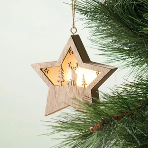 ของตกแต่งคริสต์มาสแบบดาวเรืองแสง MDF ส่วนตัว รุ่น Bright Star - Product Image 1