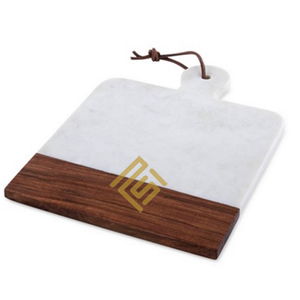 Blocs à découper en marbre pour viandes planche à découper de légumes pour Offre Spéciale de noël planche à découper ronde en marbre blanc de qualité supérieure cuisine - Product Image 4