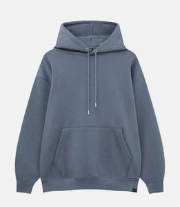 Sweat-shirts décontractés à épaules tombantes, grande taille, respirants, légers, unis, tricotés, à motif imprimé, poche kangourou, taille plus - Product Image 4