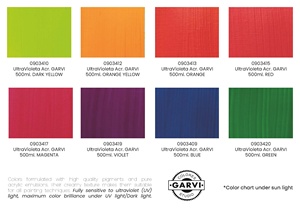 Venta al por mayor Garvi 420 Green UV Acrylic Art Paint Set 500ML Fluorescente para pintura en lienzo en España - Product Image 4