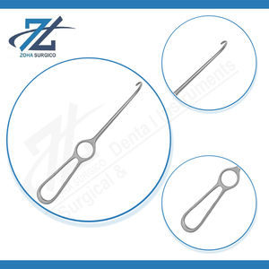 Crochet à os manuel de haute qualité Kocher 220 mm de long, acier inoxydable chirurgical aiguisé, certifié CE, instruments réutilisables fabriqués au Pakistan - Product Image 4