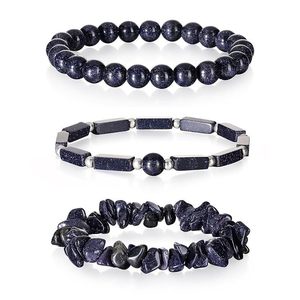 3pcs Trendy Rose Quartz Crystal Women's Bangle <b>Bracelet</b> Set 8mm Natural Gemstone Stretch <b>Healing</b> Stone Jewelry Gift - Product Image 3