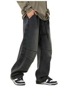 Jeans de Mezclilla Azul Desgastados, Holgados, Lavados, de Alta Calidad, Personalizados, Estilo Urbano, para Hombre - Product Image 5