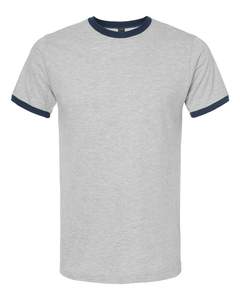 Camiseta Ringer Unisex 100% algodón peinado hilado en anillo logotipo personalizado cuello redondo deporte para marca camiseta personalizada para hombres - Product Image 4